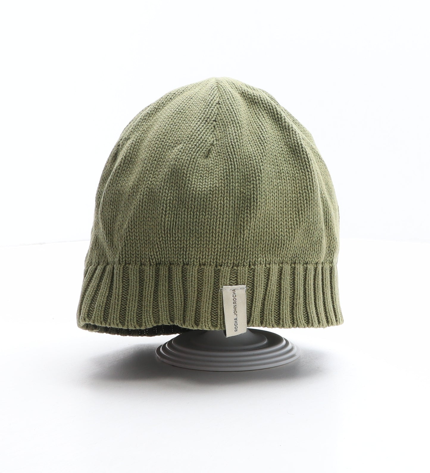 John Rocha Mens Green Acrylic Beanie One Size