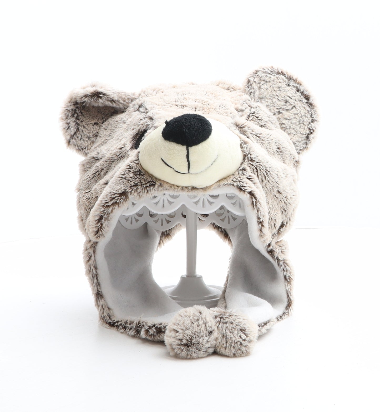 Woodland Boys Brown Polyester Bonnet One Size - Bear