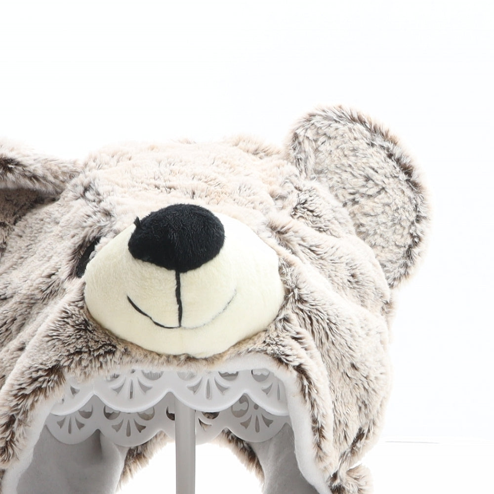 Woodland Boys Brown Polyester Bonnet One Size - Bear