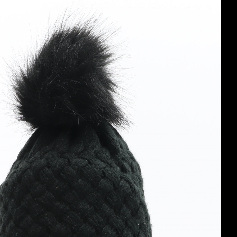 Mountain Warehouse Womens Black Acrylic Bobble Hat One Size
