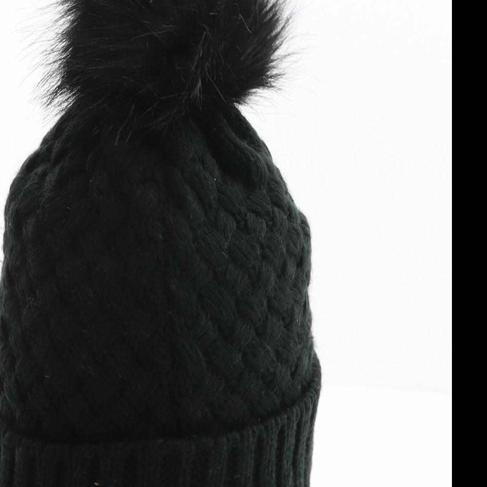 Mountain Warehouse Womens Black Acrylic Bobble Hat One Size