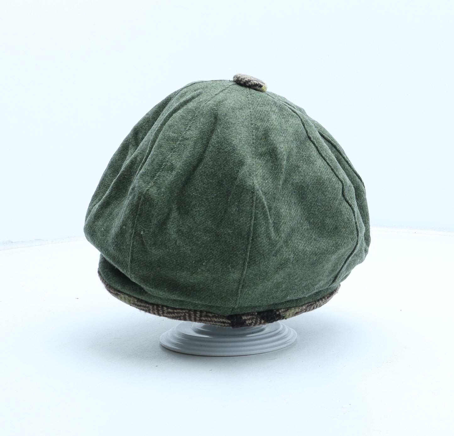 Liz Calbrone Womens Green Wool Beret One Size