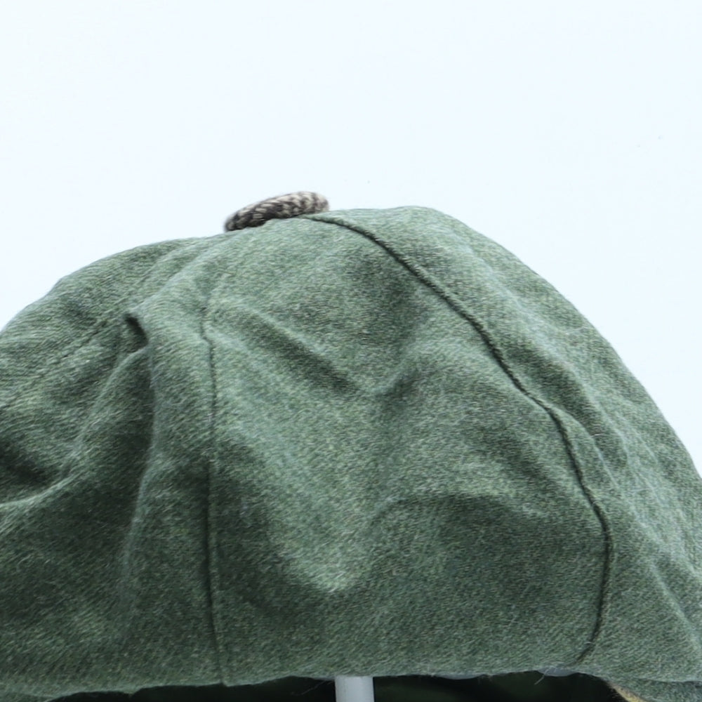 Liz Calbrone Womens Green Wool Beret One Size