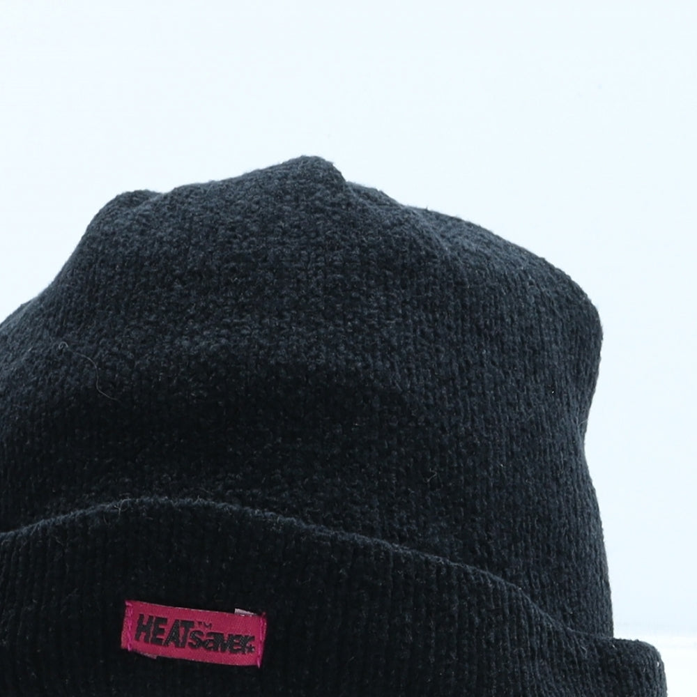 Heat saver Womens Black Acrylic Beanie One Size