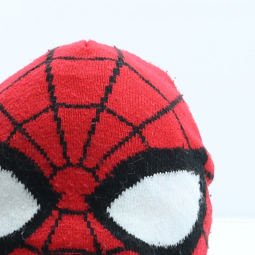 NEXT Boys Red Geometric Acrylic Beanie One Size - Spiderman