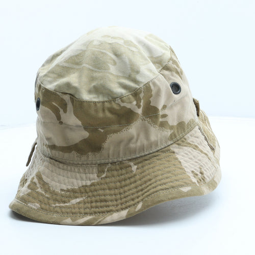 Preworn Mens Beige Camouflage Polyester Bucket Hat One Size