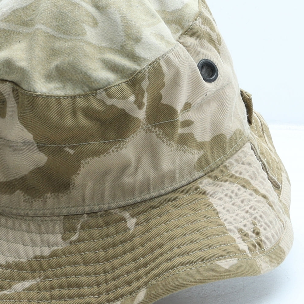 Preworn Mens Beige Camouflage Polyester Bucket Hat One Size