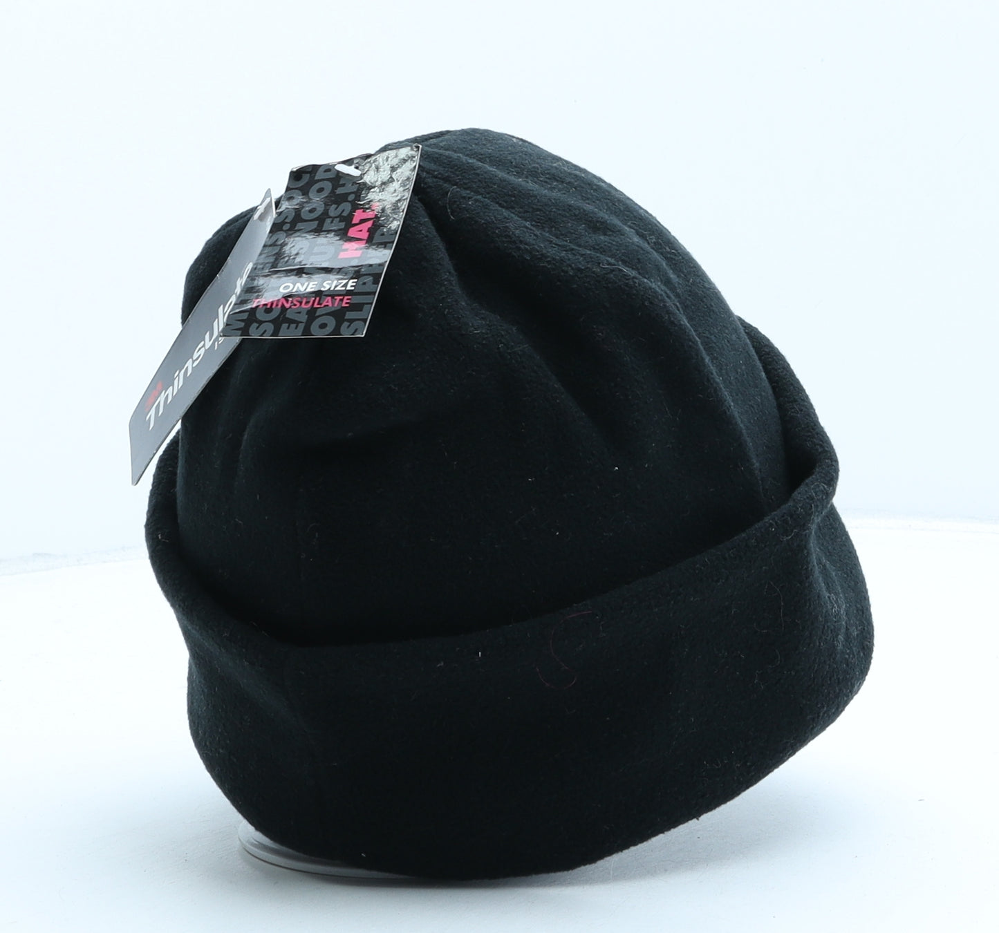 Thinsulate Mens Black Polyester Beanie One Size