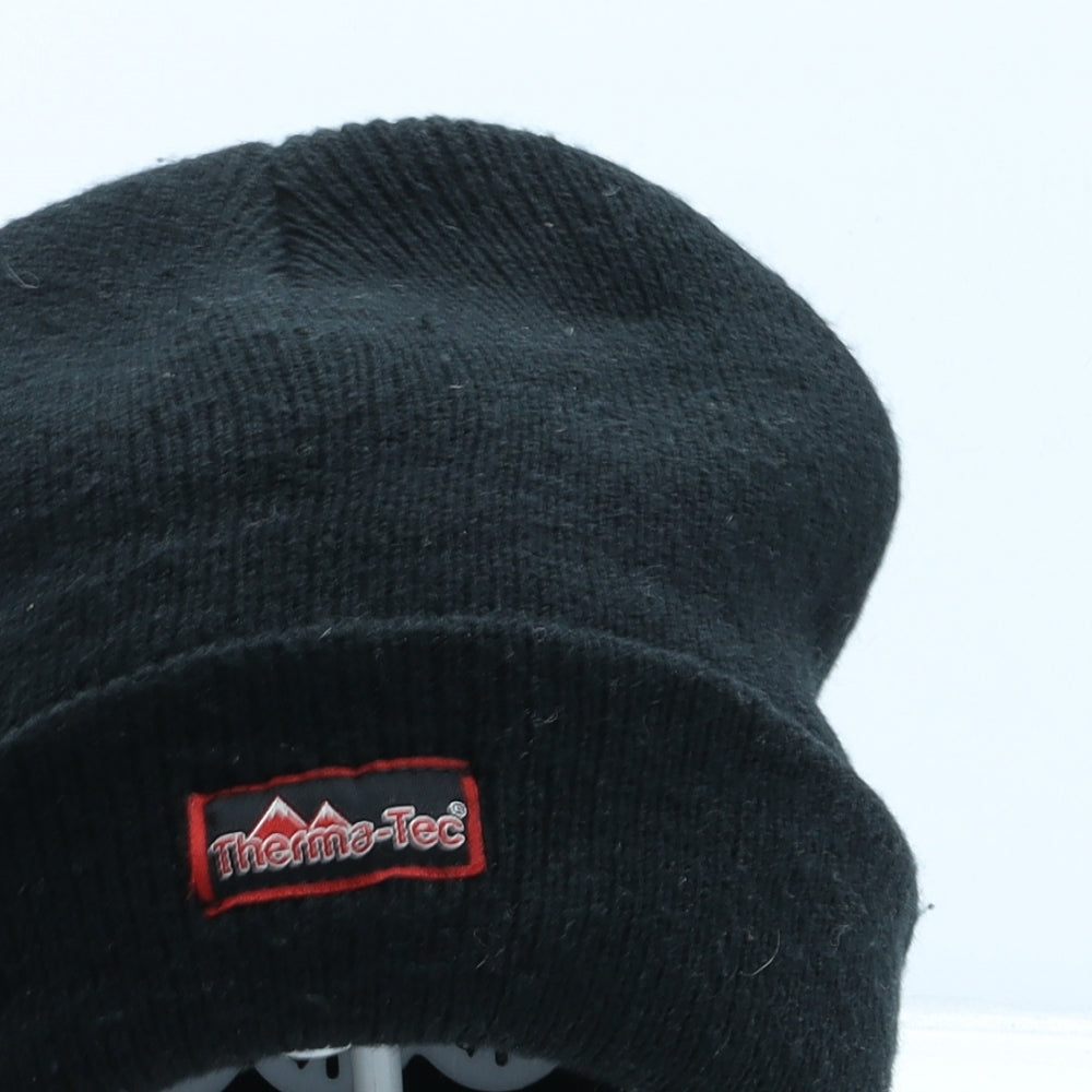 Therma-Tec Mens Black Acrylic Beanie One Size