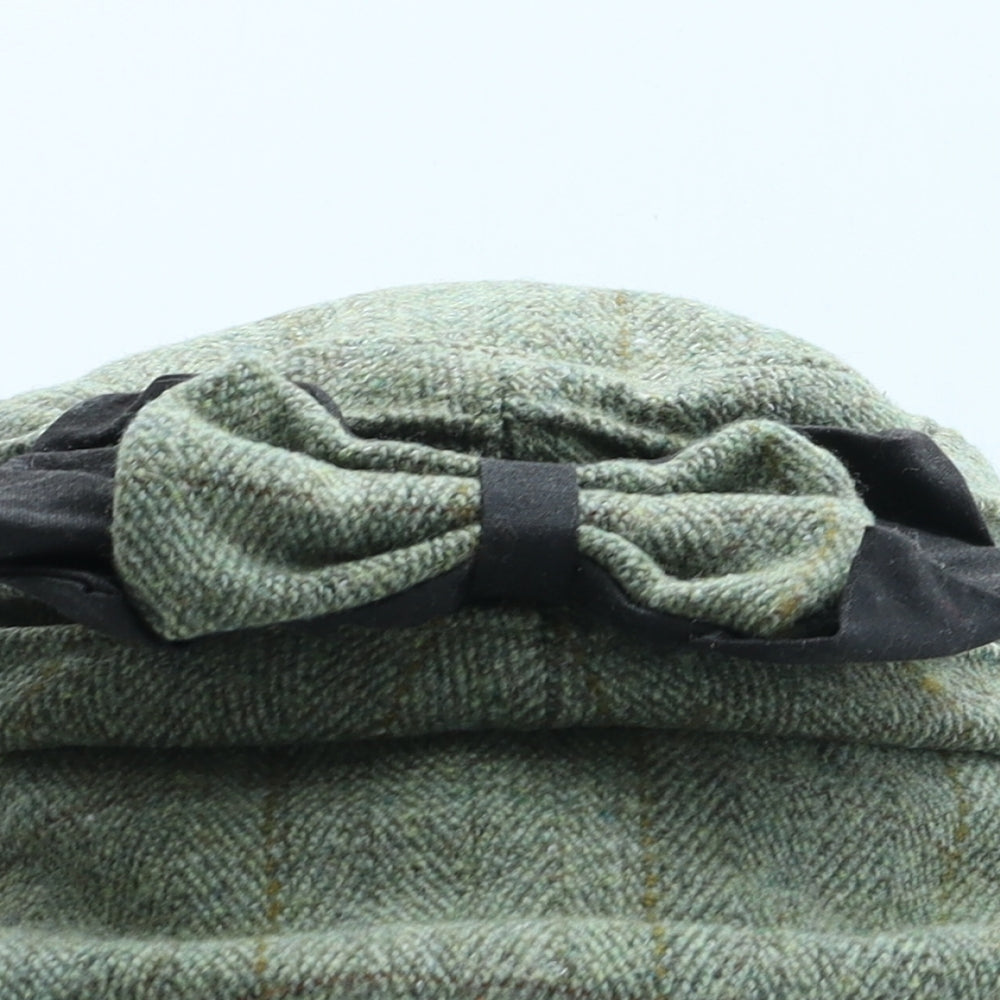 John partridge Womens Green Plaid Wool Bucket Hat One Size