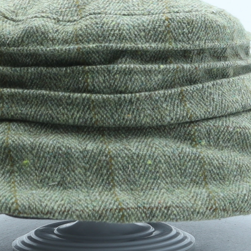 John partridge Womens Green Plaid Wool Bucket Hat One Size