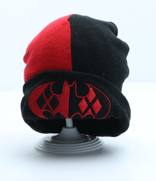 Batman Boys Black Colourblock Acrylic Beanie One Size