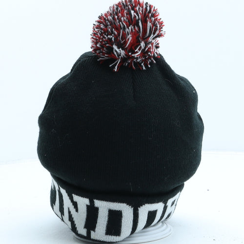 Primark Girls Black Acrylic Bobble Hat Size M - Gryffindor
