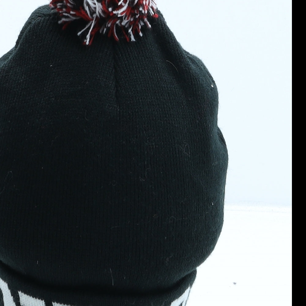 Primark Girls Black Acrylic Bobble Hat Size M - Gryffindor