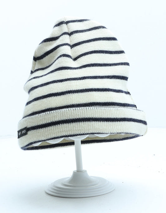 Saint James Boys Beige Striped Acrylic Beanie One Size