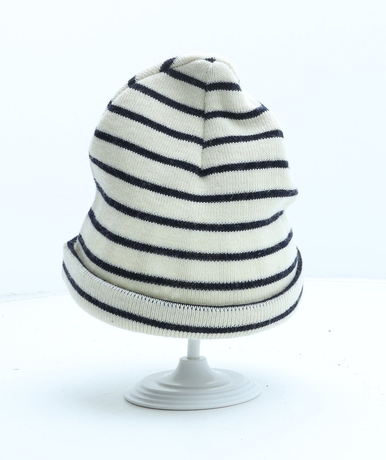 Saint James Boys Beige Striped Acrylic Beanie One Size