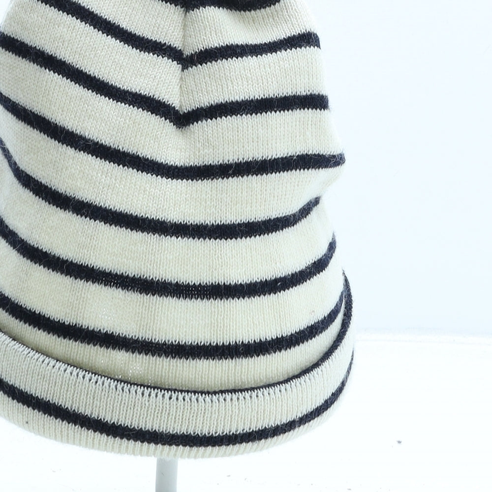 Saint James Boys Beige Striped Acrylic Beanie One Size