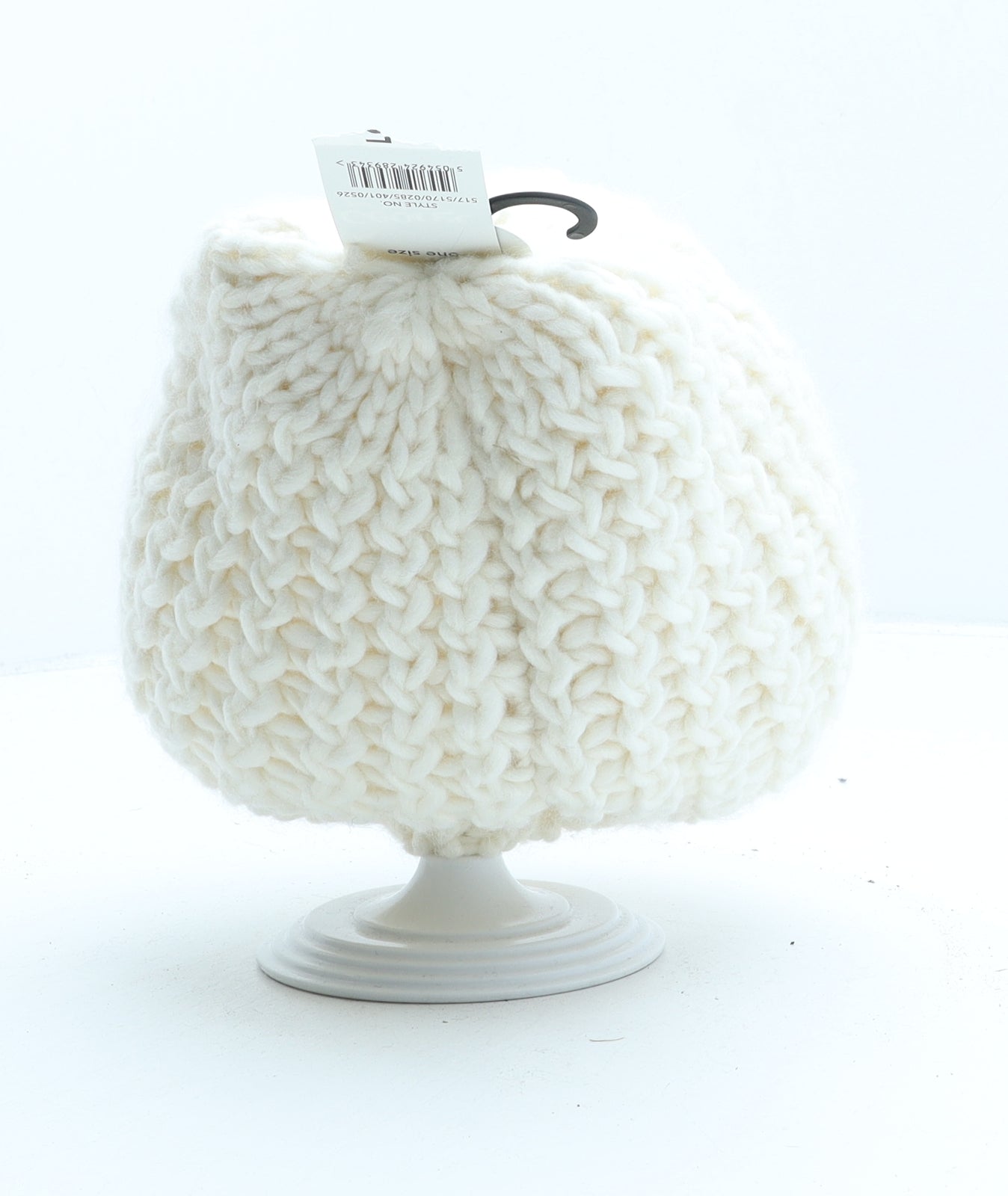 George Womens Beige Acrylic Beanie One Size