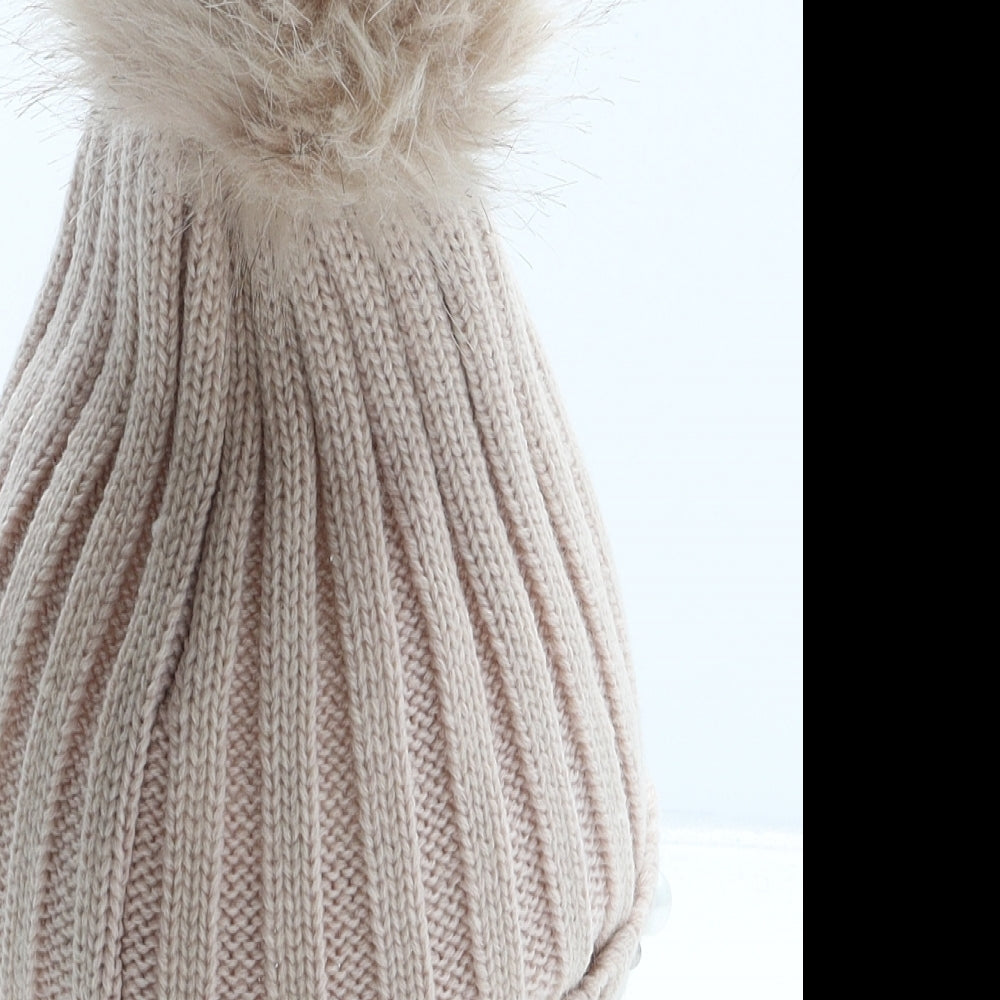 Primark Womens Pink Acrylic Bobble Hat One Size