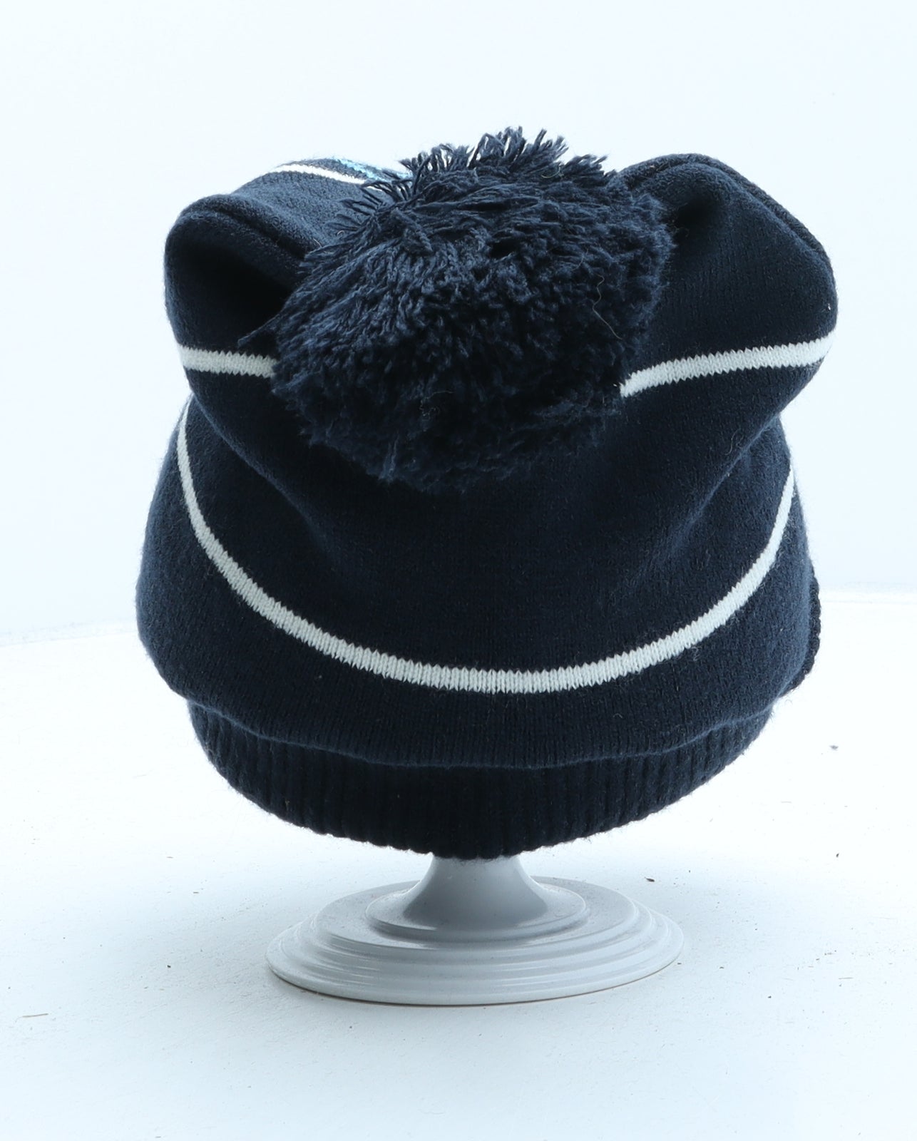 Marvel Boys Blue Acrylic Bobble Hat Size M - Avengers