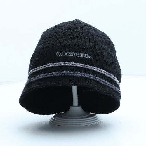 Lambretta Mens Black Acrylic Beanie One Size