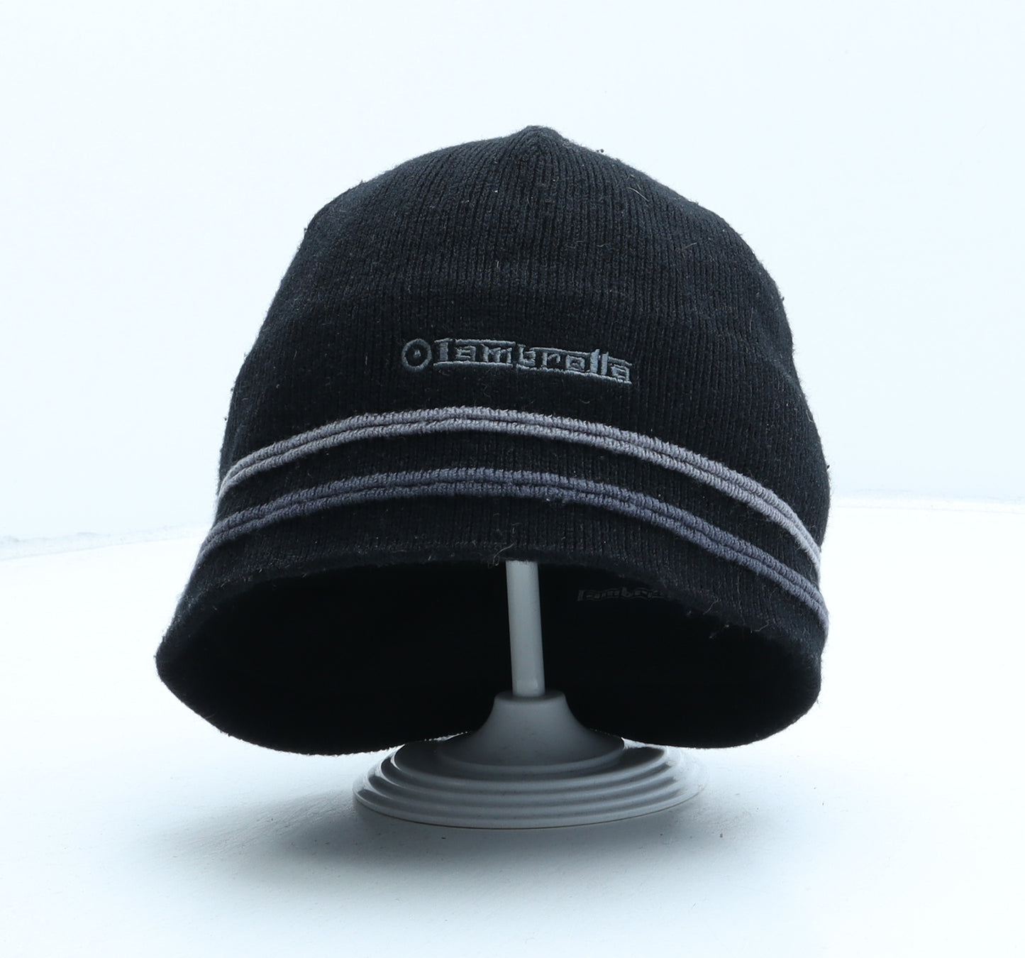 Lambretta Mens Black Acrylic Beanie One Size