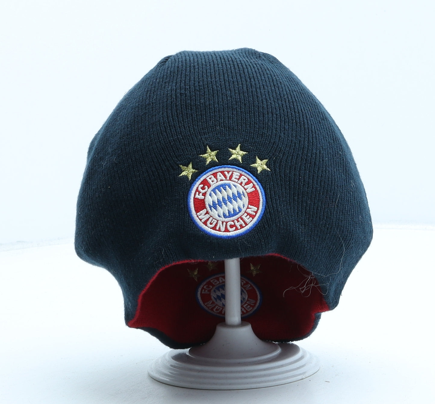 FC Bayern Munich Mens Black Acrylic Beanie Size S