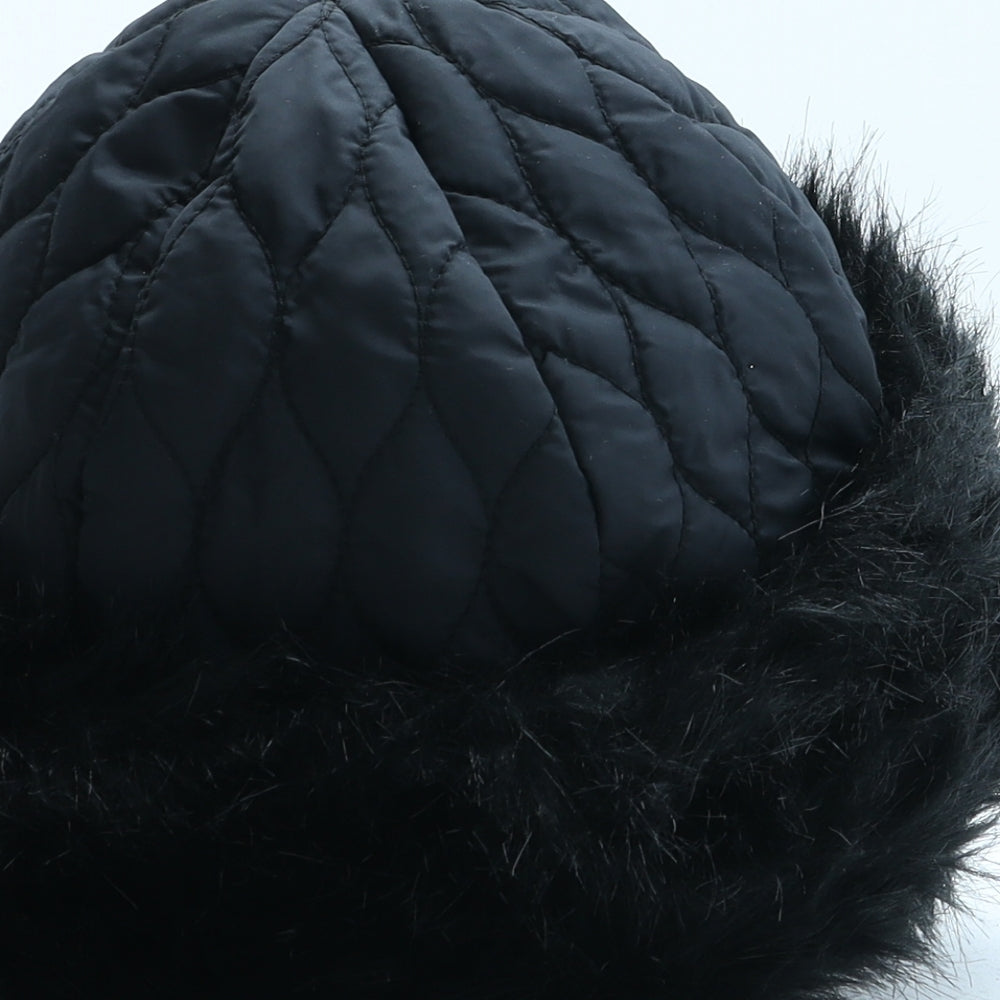 SKI Womens Black Polyester Cloche One Size