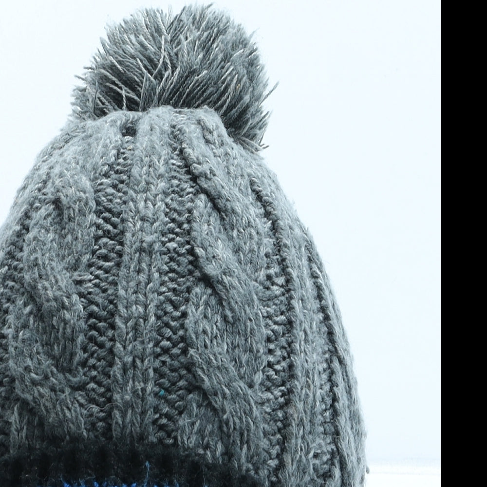 TU Mens Grey Acrylic Beanie One Size