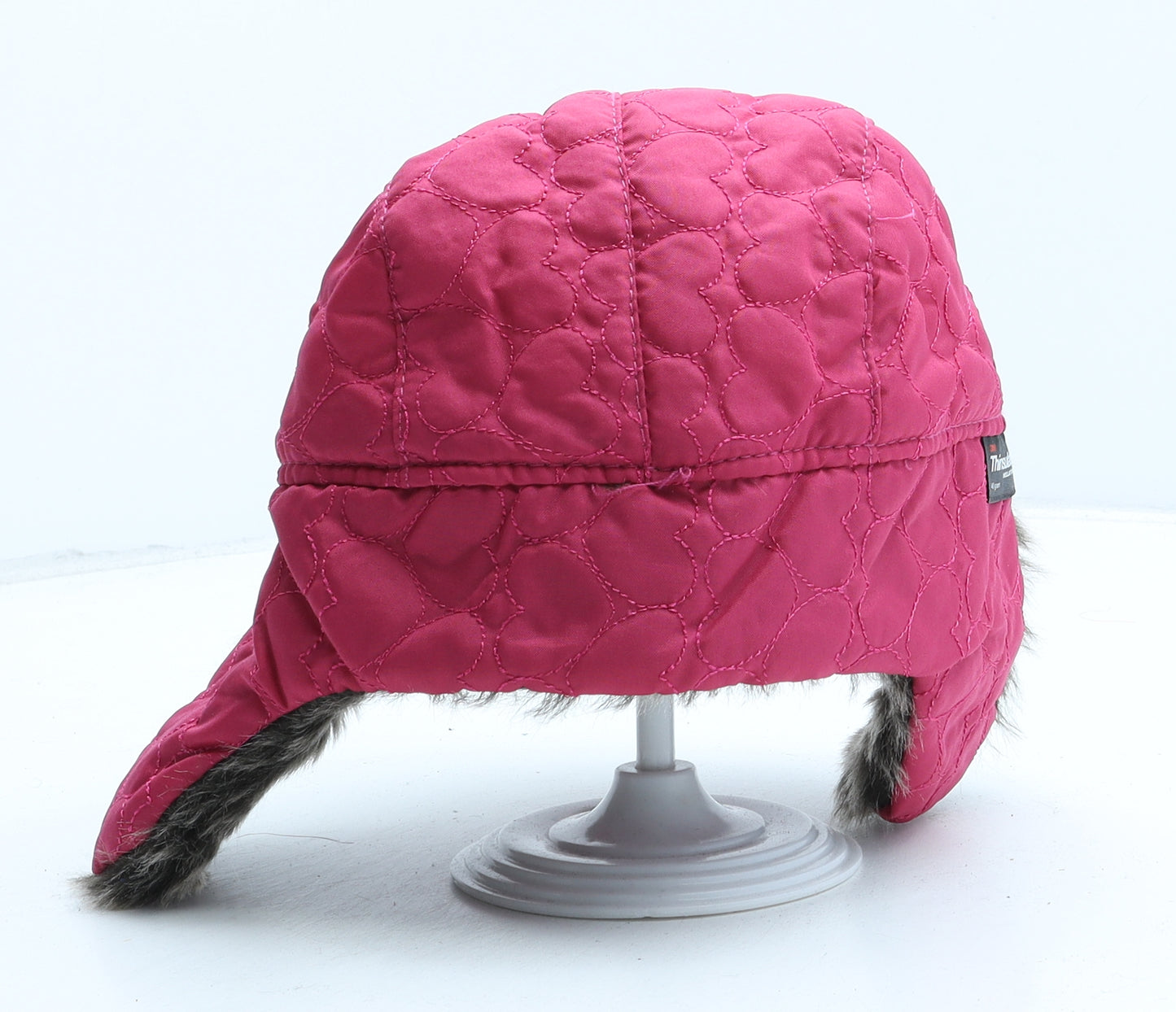 Thinsulate Girls Pink Polyester Trapper Hat One Size