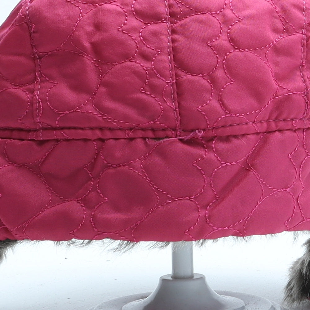 Thinsulate Girls Pink Polyester Trapper Hat One Size