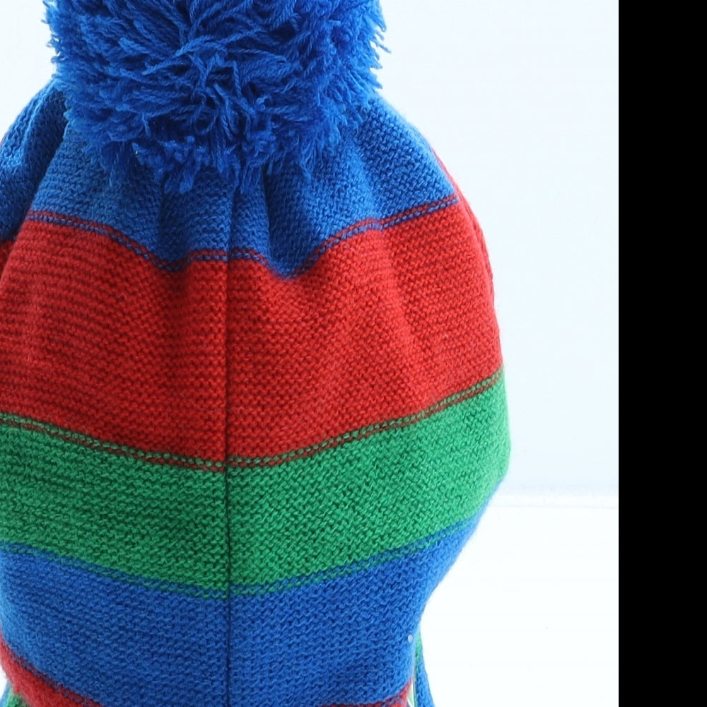 George Boys Multicoloured Striped Acrylic Bonnet One Size - Thomas The Tank Engine