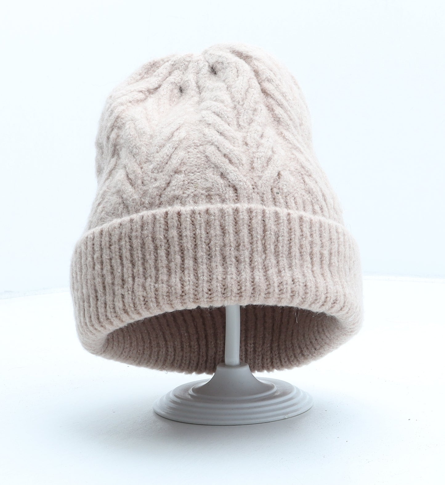 Peacocks Womens Pink Acrylic Beanie One Size