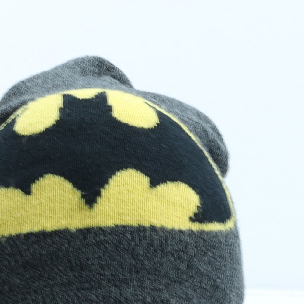 Batman Boys Grey Acrylic Beanie One Size