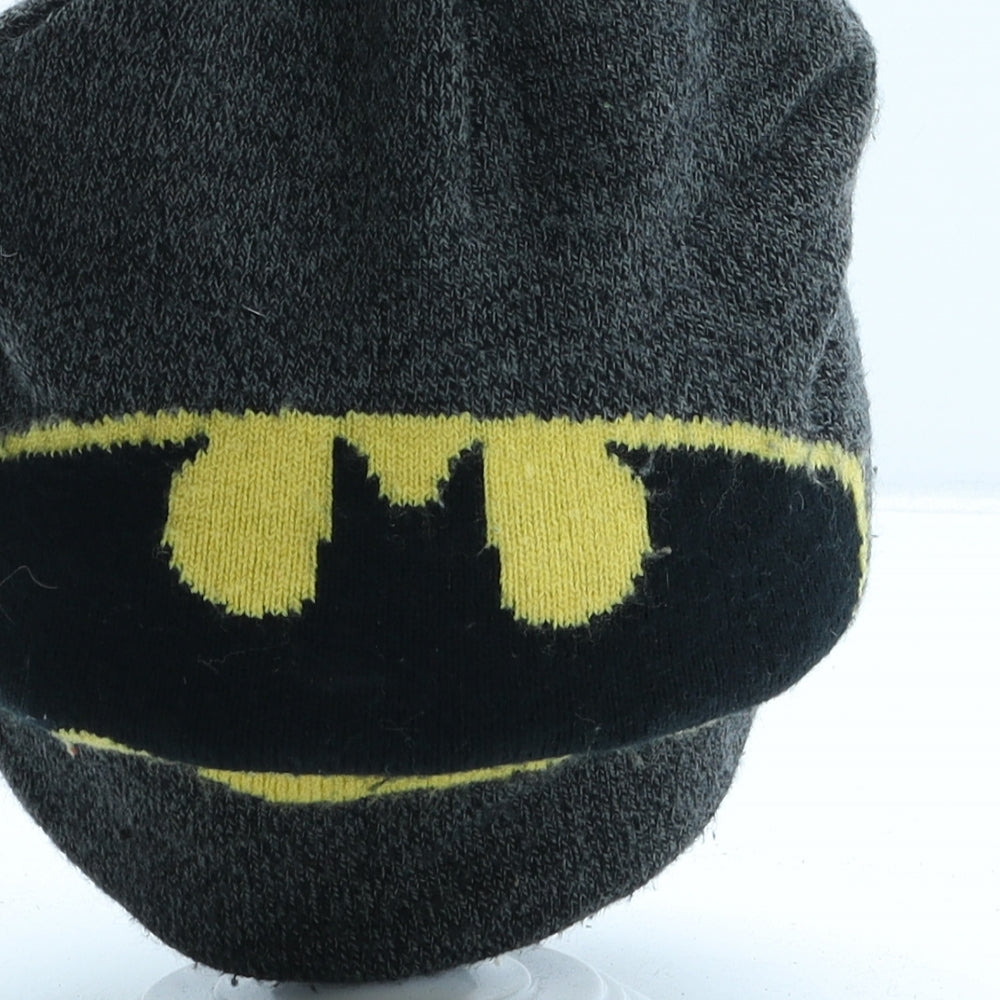 Batman Boys Grey Acrylic Beanie One Size