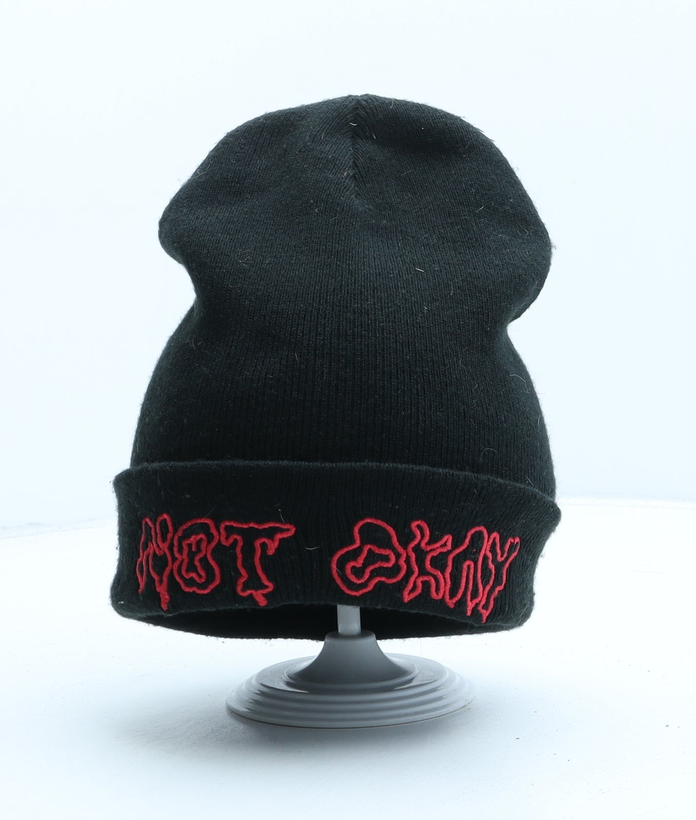 Dropdead Mens Black Acrylic Beanie One Size - Not Okay