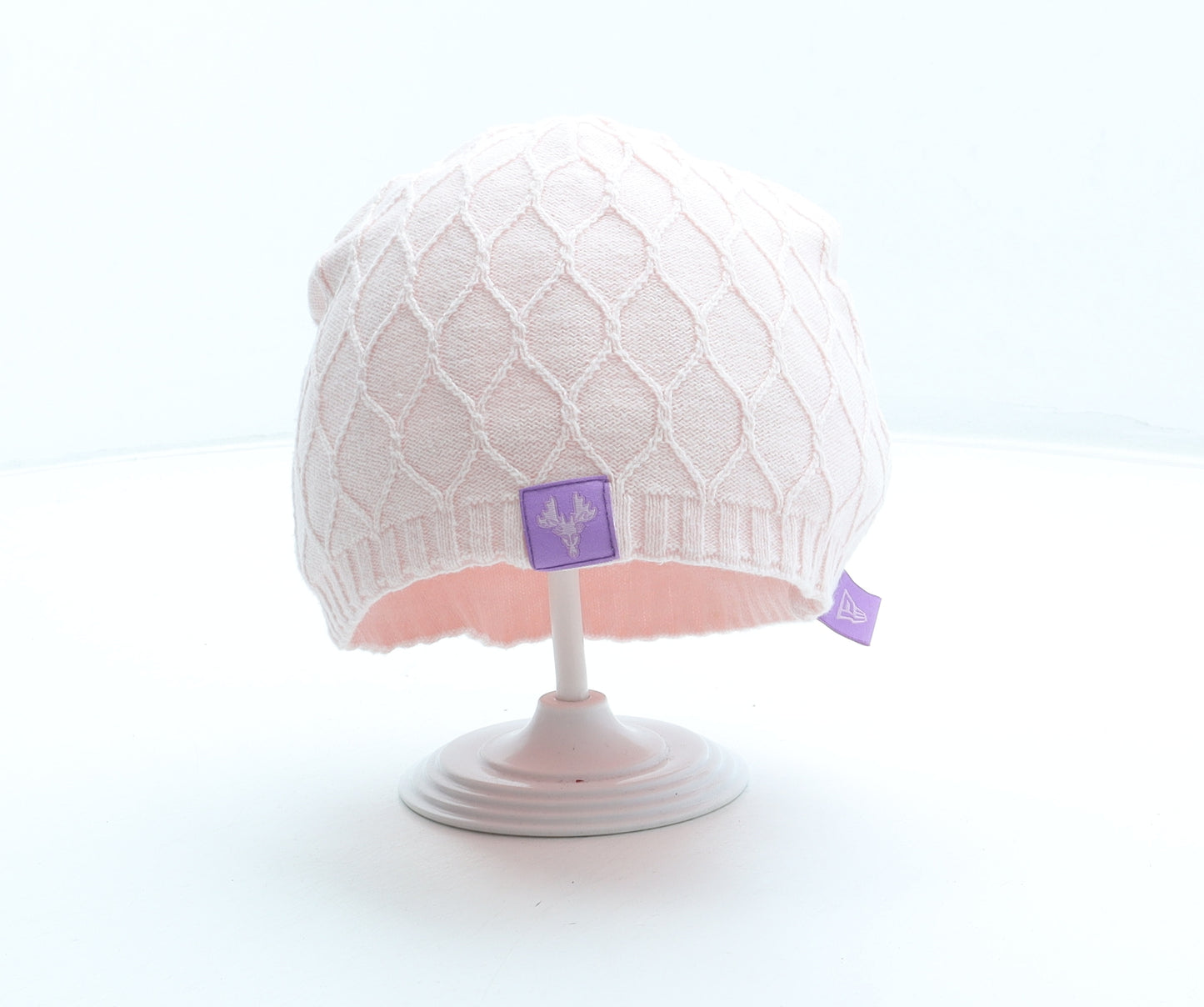 New Era Womens Pink Cotton Beanie Size M