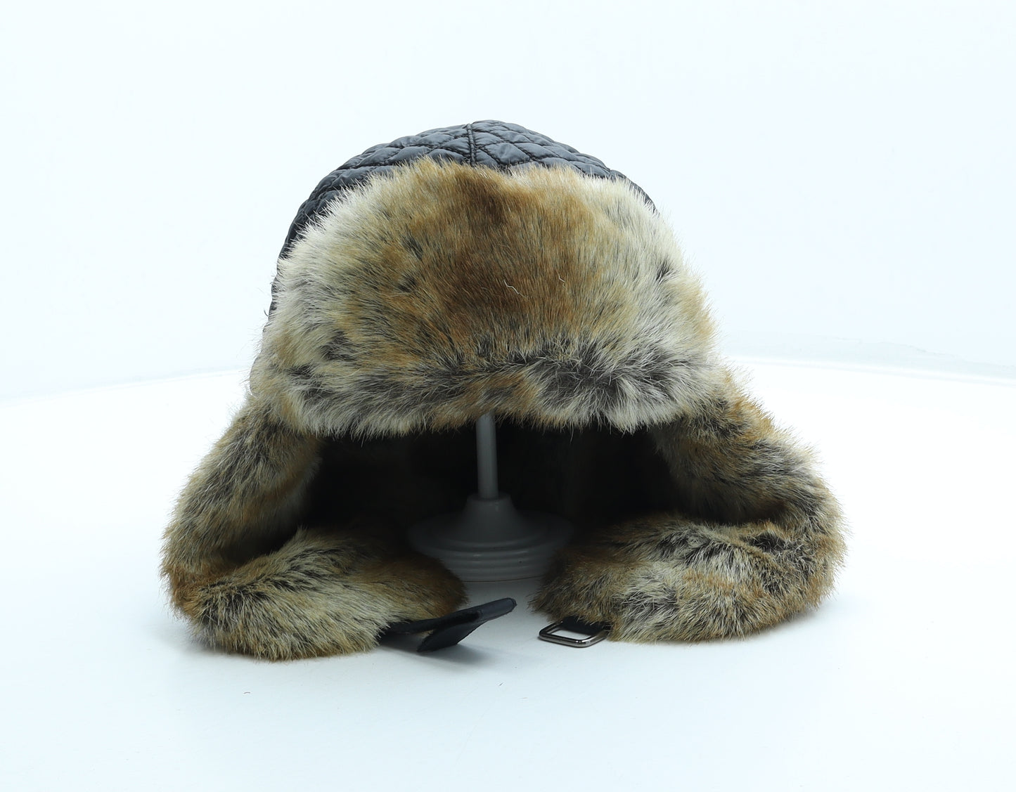 Barts Mens Black Polyester Trapper Hat Size M - Faux fur