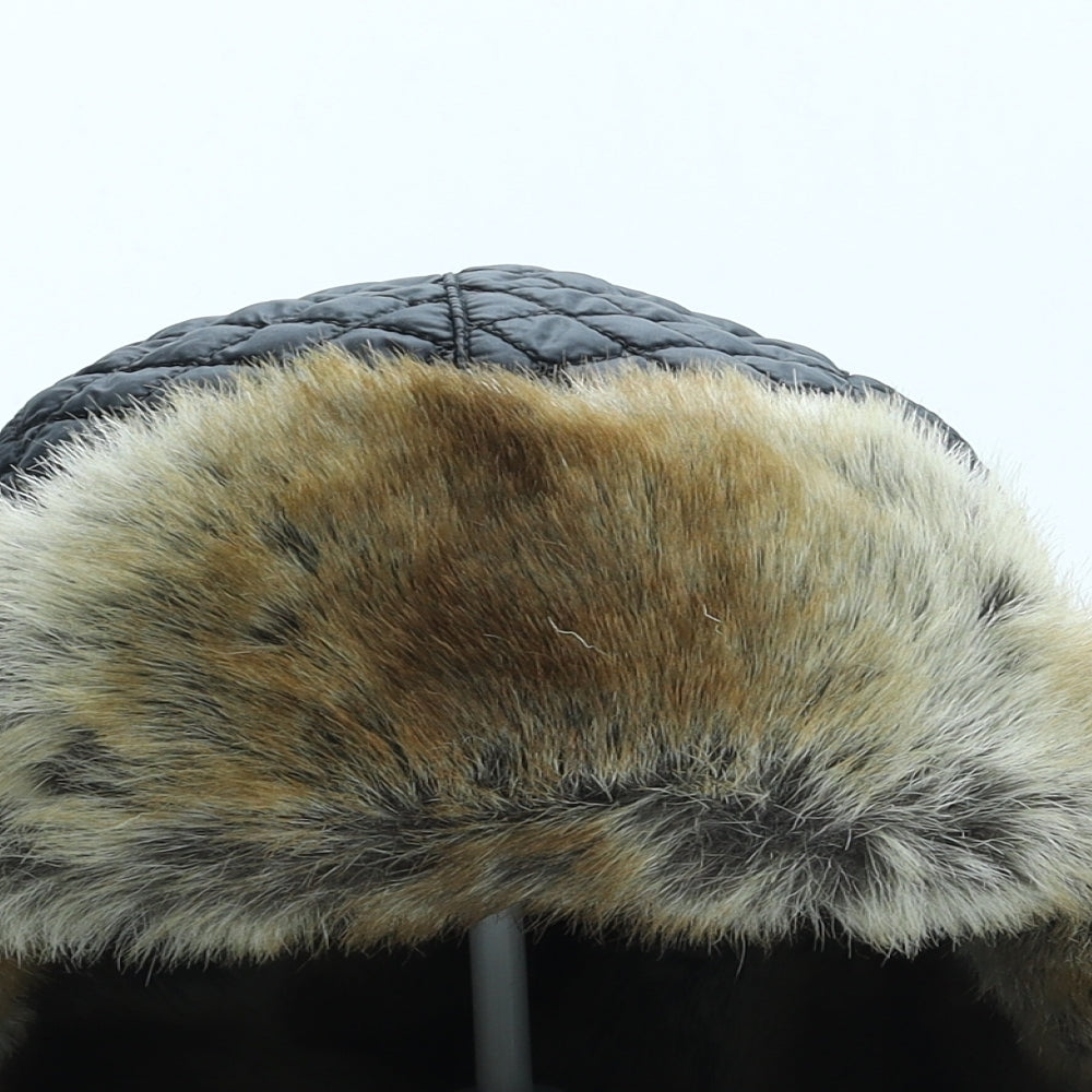 Barts Mens Black Polyester Trapper Hat Size M - Faux fur