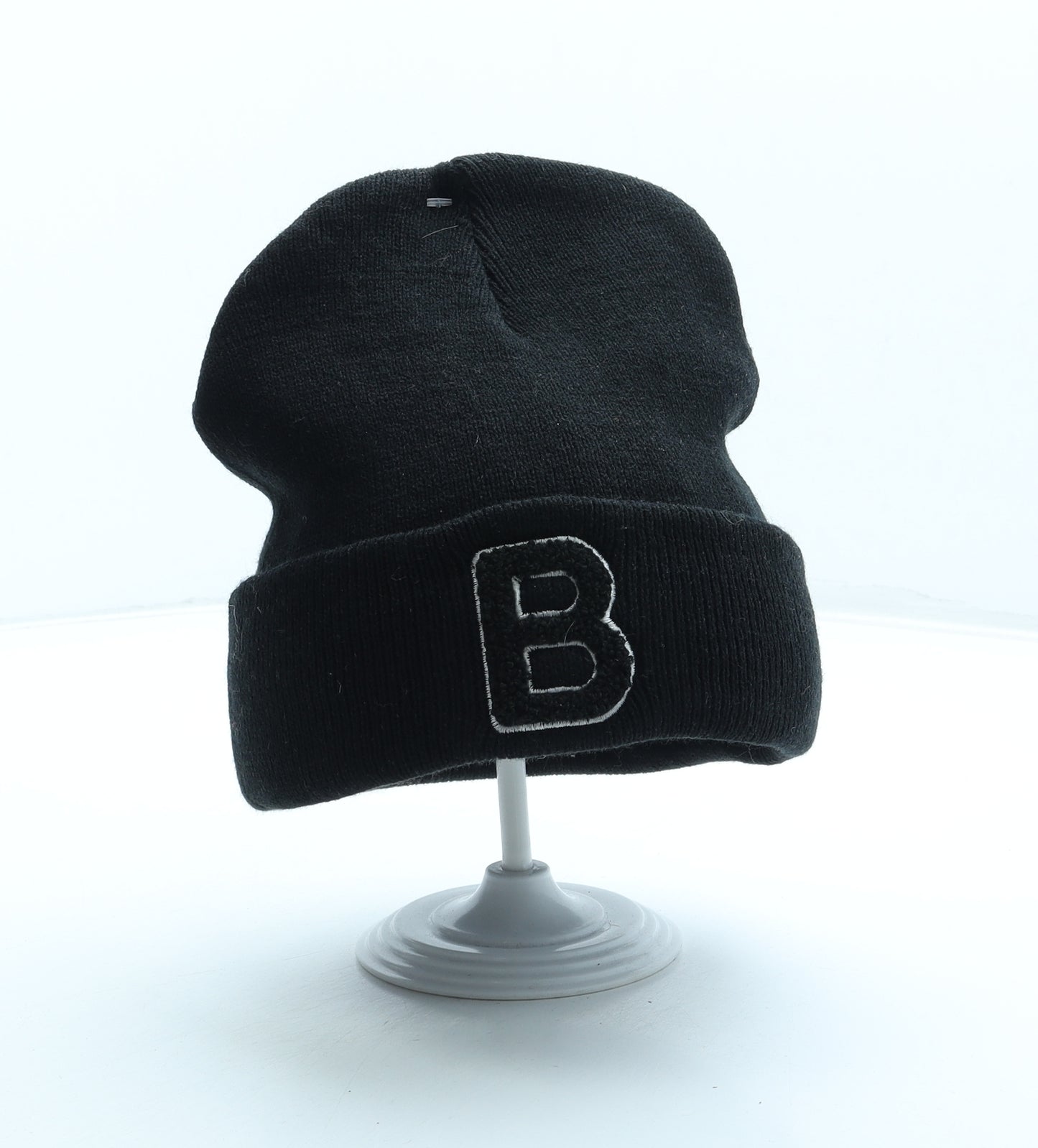 Primark Mens Black Acrylic Beanie One Size - B
