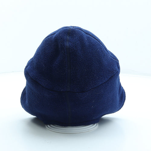 TOG24 Mens Blue Polyester Beanie One Size - Drawstring Logo