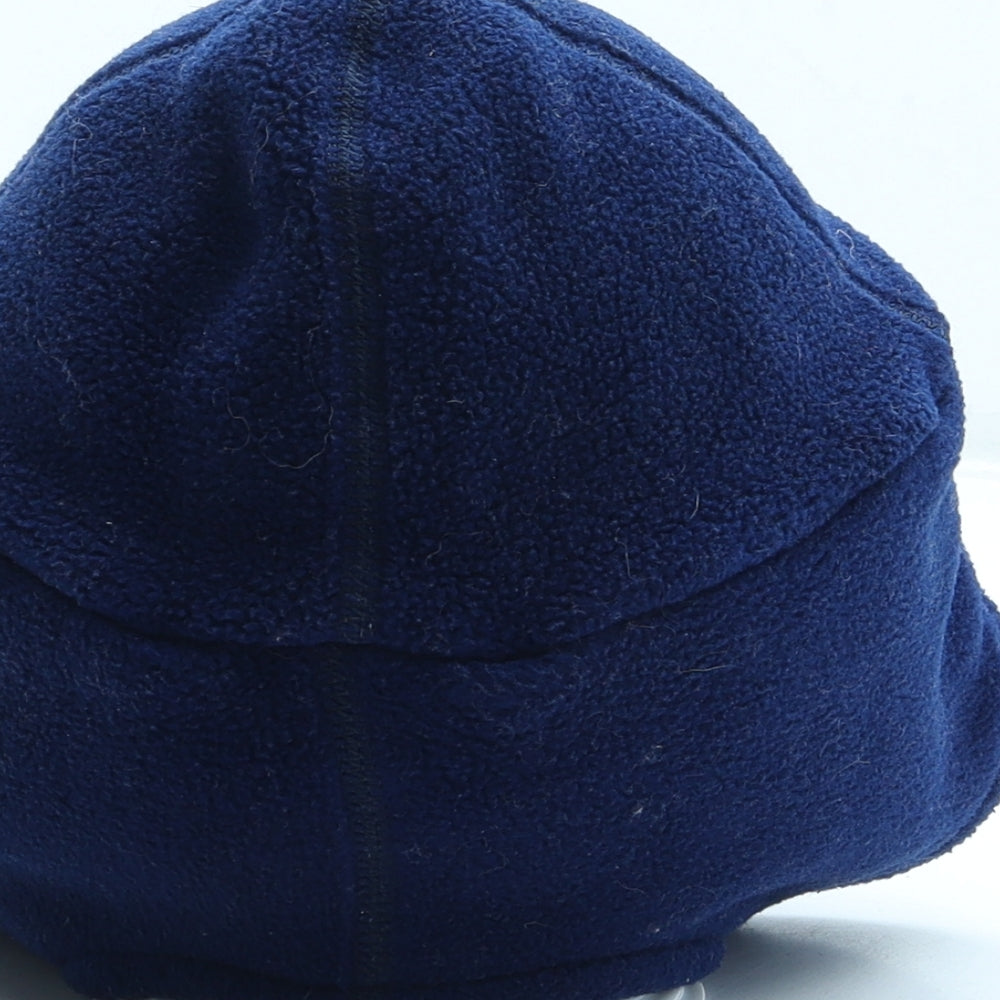 TOG24 Mens Blue Polyester Beanie One Size - Drawstring Logo