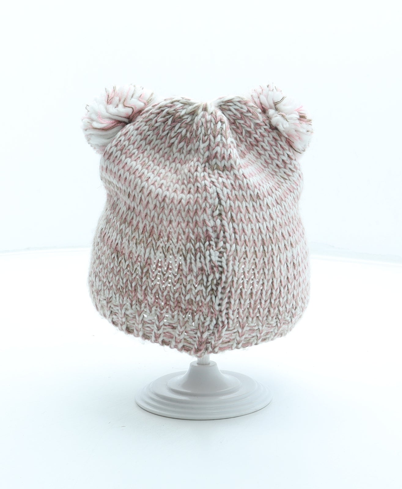 Young Dimension Girls Pink Acrylic Bobble Hat Size S - Owl