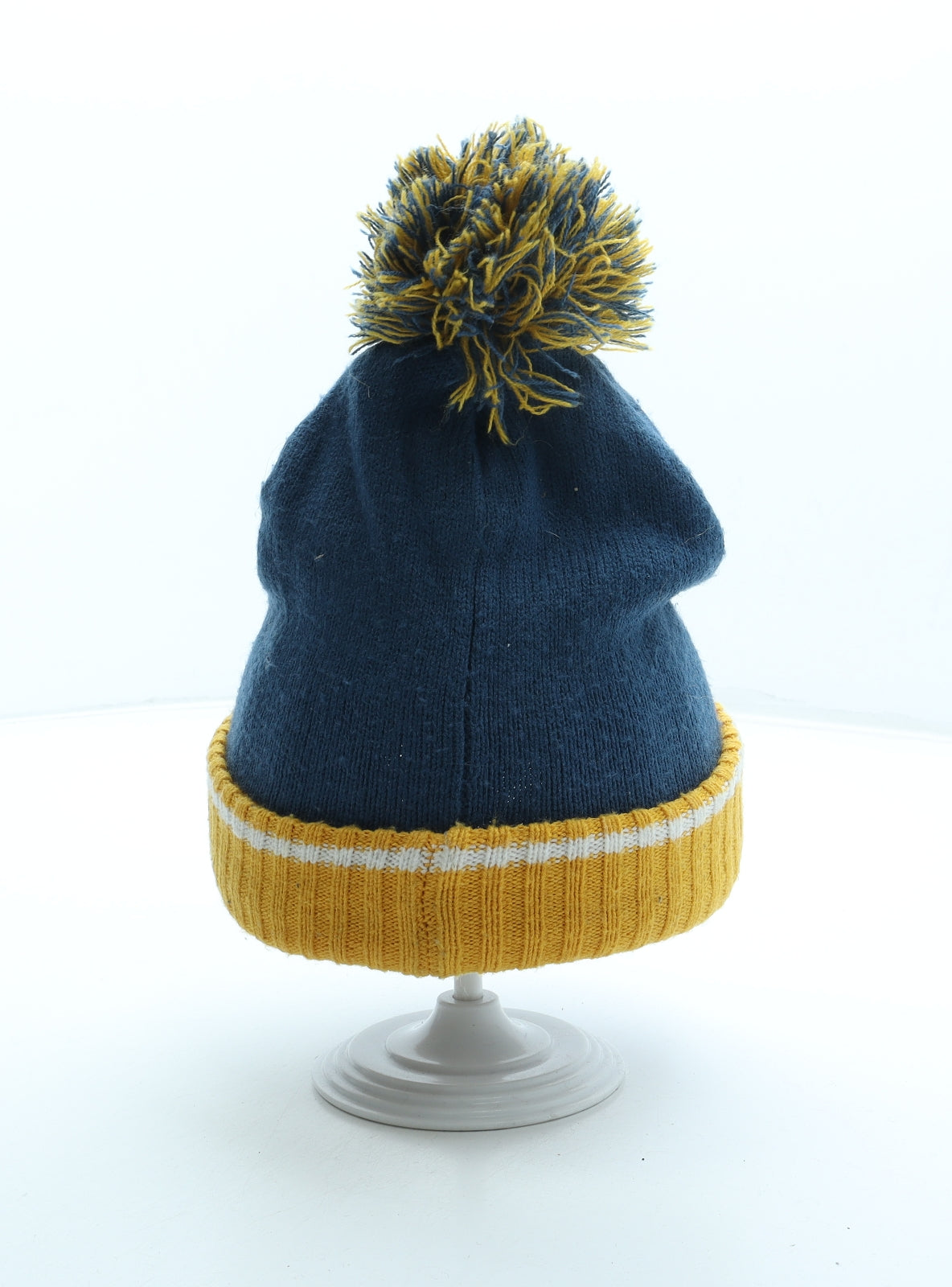 US Polo Assn. Boys Blue Acrylic Bobble Hat One Size - Logo