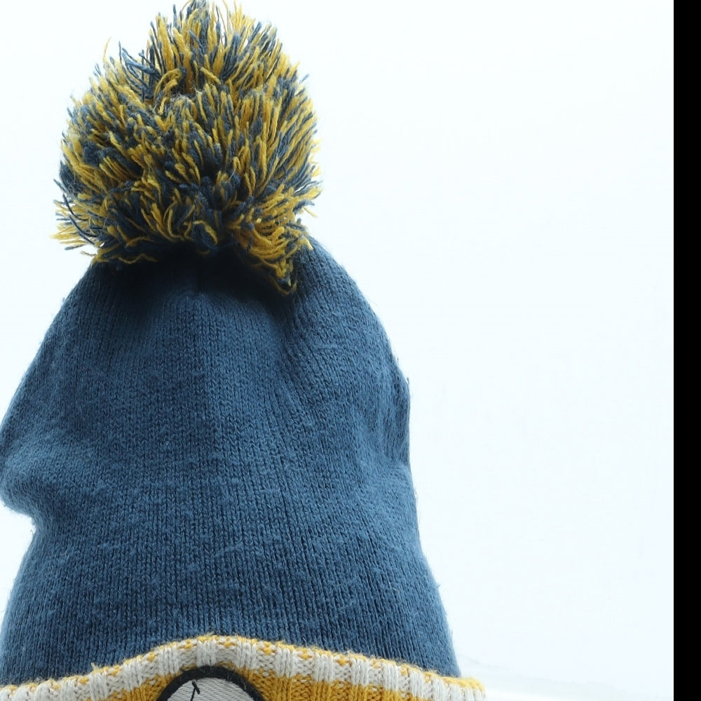 US Polo Assn. Boys Blue Acrylic Bobble Hat One Size - Logo