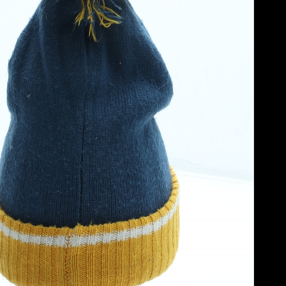 US Polo Assn. Boys Blue Acrylic Bobble Hat One Size - Logo