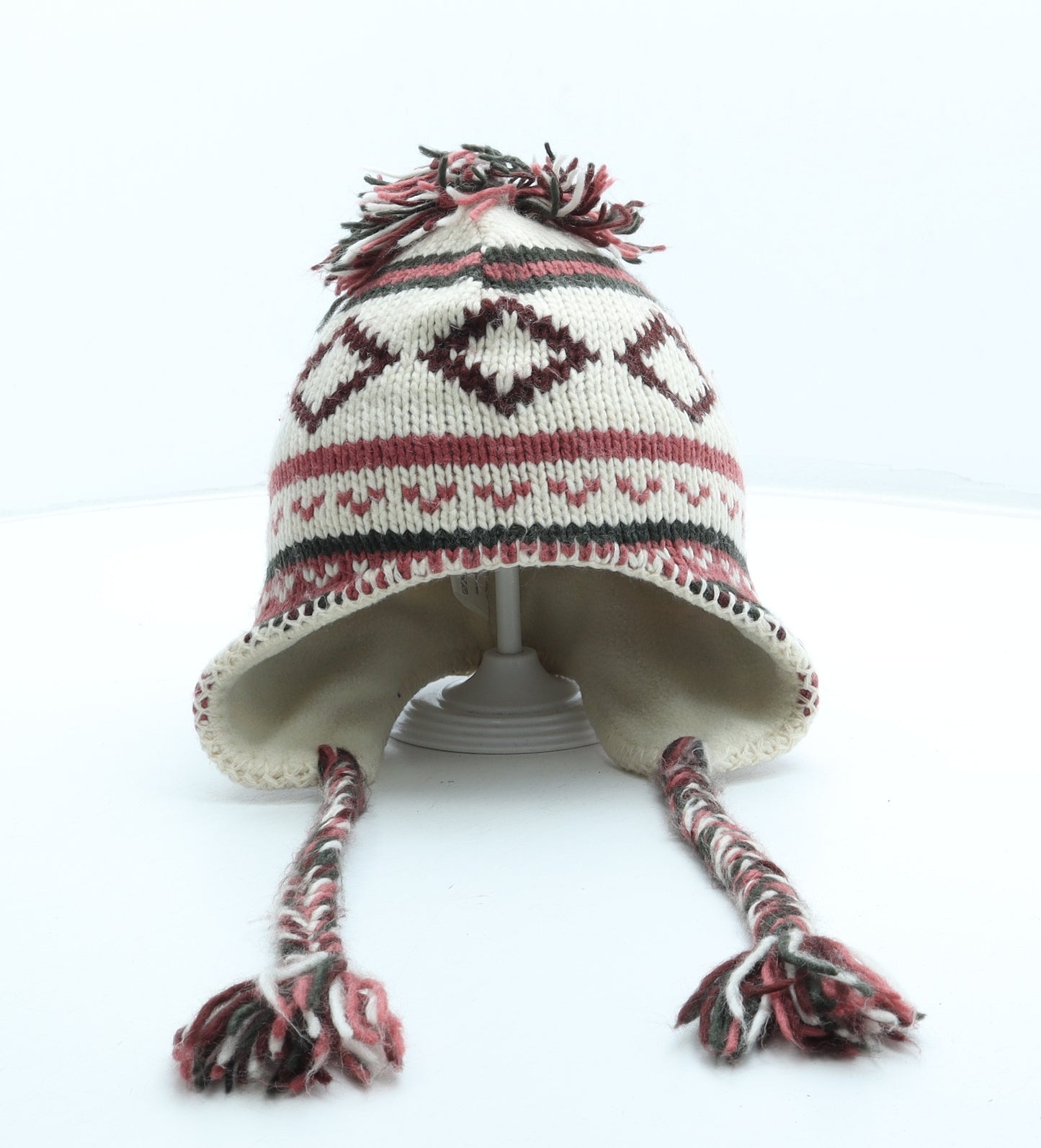 Preworn Womens Multicoloured Geometric Acrylic Bonnet One Size