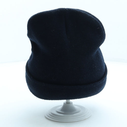 Warburtons Mens Blue Acrylic Beanie One Size - Embroidered Logo
