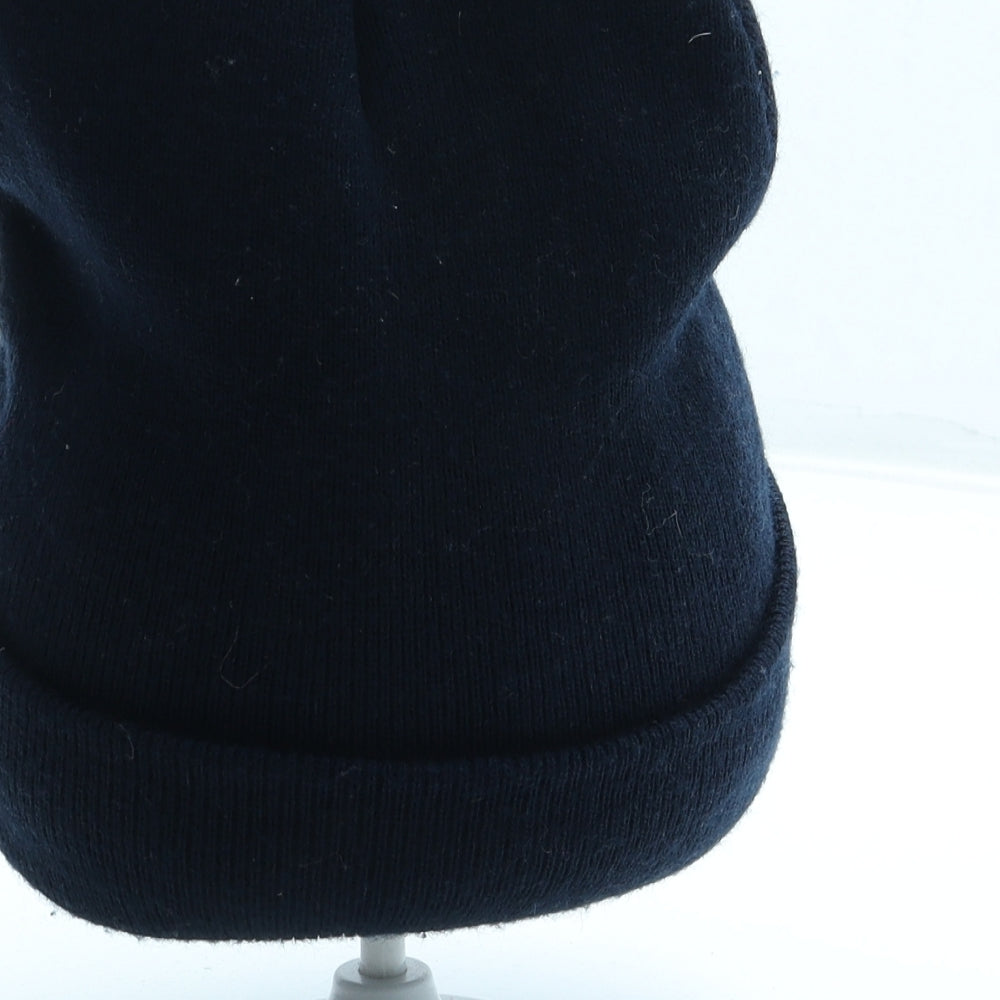 Warburtons Mens Blue Acrylic Beanie One Size - Embroidered Logo