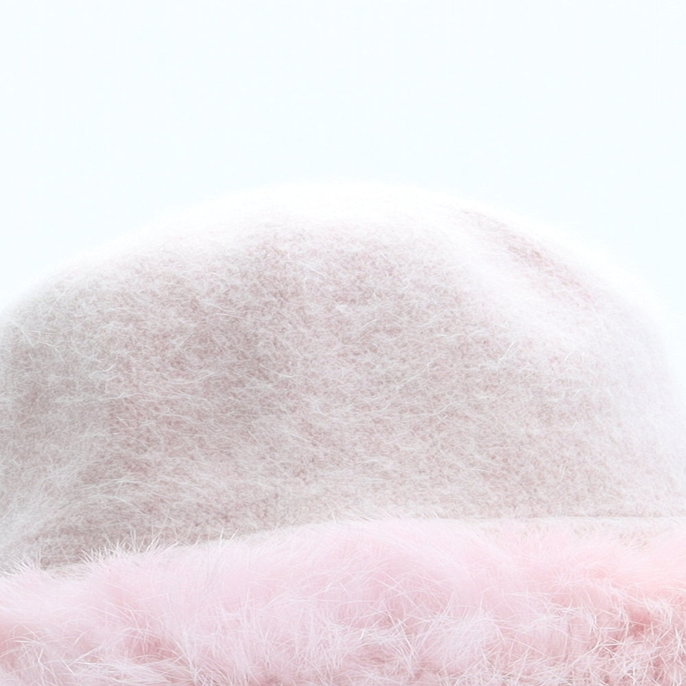 Preworn Womens Pink Angora Bucket Hat One Size